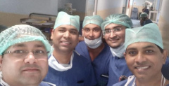 With fellow surgeon